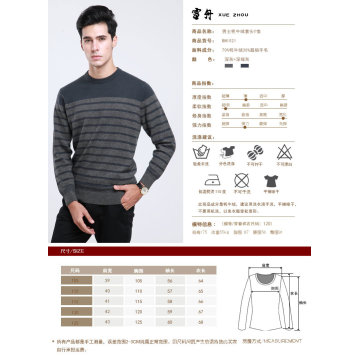 Yak Wool/Cashmere Round Neck Pullover Long Sleeve Sweater